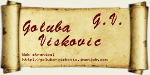 Goluba Višković vizit kartica